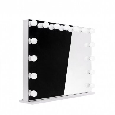 Mirror for beauty salons with LED lighting LED HOLLYWOOD, 100x80 cm. 1