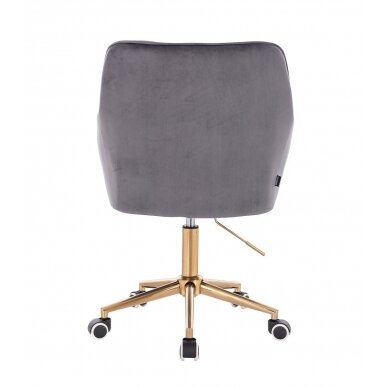 Professional chair for beauty salons HR550K, graphite velor 2