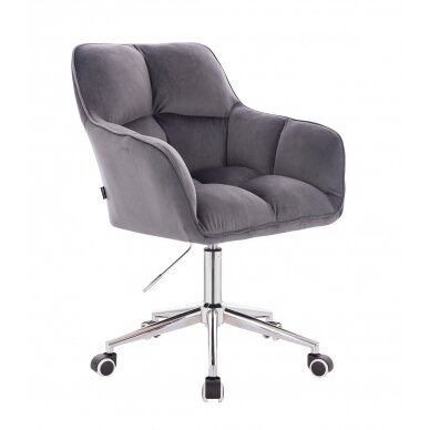 Professional chair for beauty salons HR550K, graphite velor