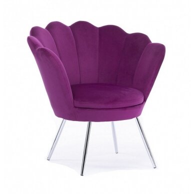 Beauty salon lounge chair REY, purple velor