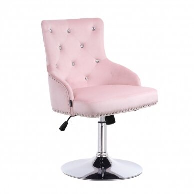 Beauty salons and beauticians stool HR654CN, pink velour