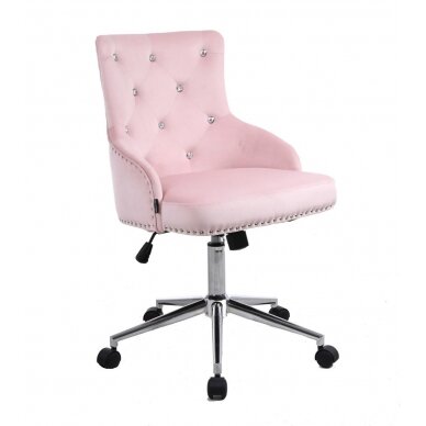 Beauty salons and beauticians stool HR654CK, pink velour