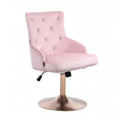 Beauty salons and beauticians stool HR654CN, pink velour