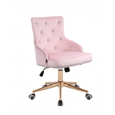 Beauty salons and beauticians stool HR654CK, pink velour