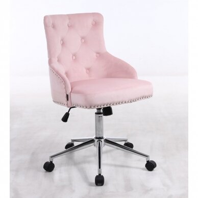 Beauty salons and beauticians stool HR654K, pink velour