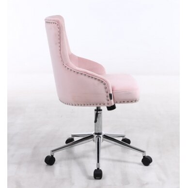 Beauty salons and beauticians stool HR654K, pink velour 2