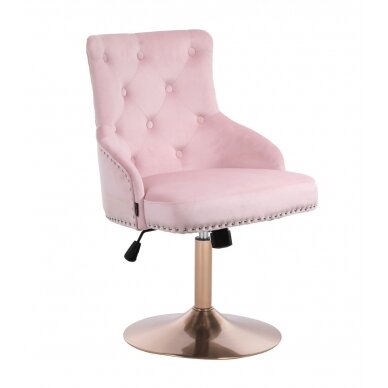 Beauty salons and beauticians stool HR654N, pink velour