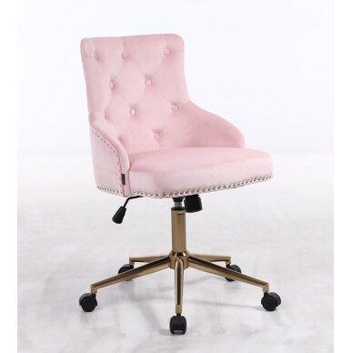 Beauty salons and beauticians stool HR654K, pink velour