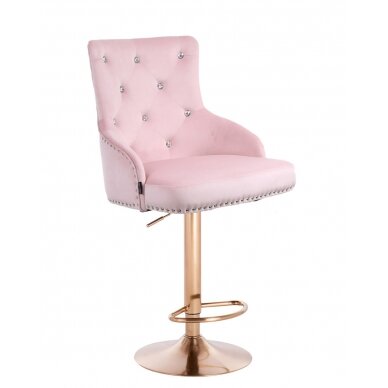 Professional chair for make-up specialists HR654CW, light pink velour