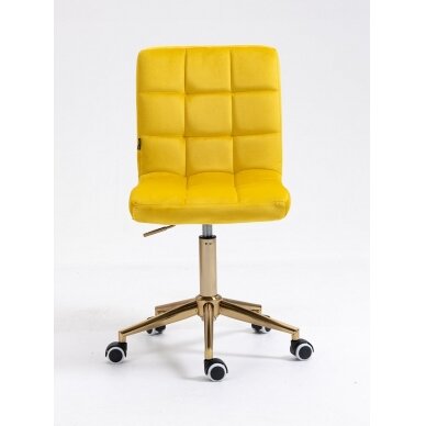 Beauty salons and beauticians stool HR7009K yellow vellum 1