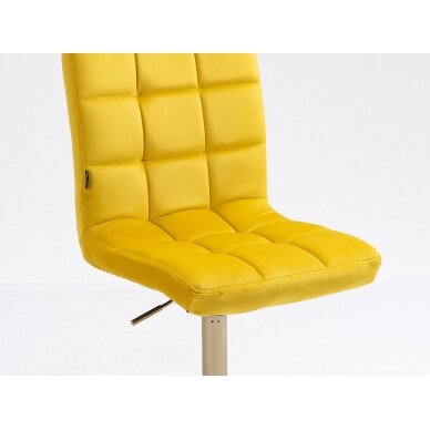 Beauty salons and beauticians stool HR7009K yellow vellum 3