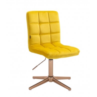 Beauty salons and beauticians stool HR7009CROSS yellow vellum