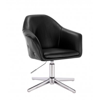 Beauty salons and beauticians stool HC547, black eco leather