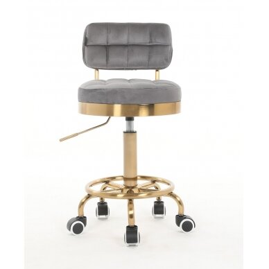 Master&#39;s chair with backrest HR636, graphite velor 1