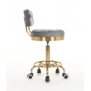 Master&#39;s chair with backrest HR636, graphite velor 2