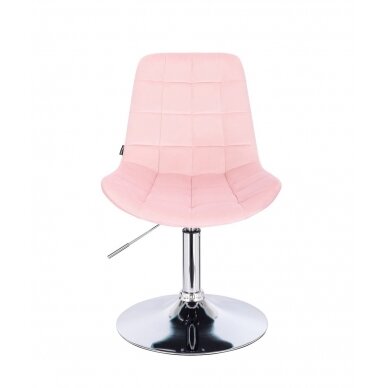 Beauty salons and beauticians stool HR590N, light pink velour 1