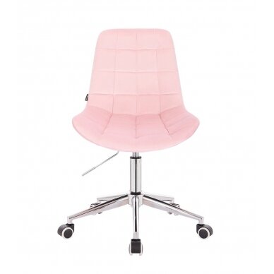 Beauty salons and beauticians stool HR590K, light pink velour 1