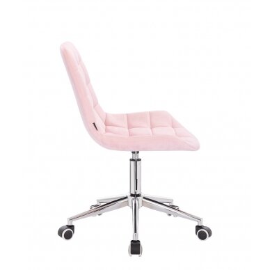 Beauty salons and beauticians stool HR590K, light pink velour 2