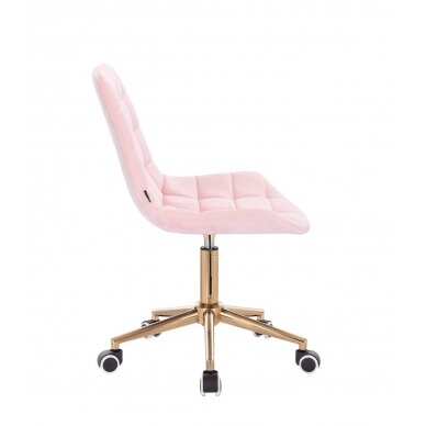 Beauty salons and beauticians stool HR590K, light pink velour 2