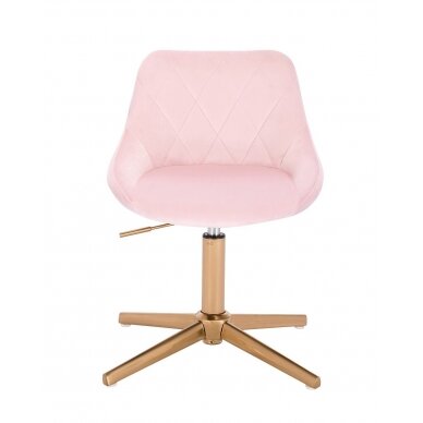 Beauty salons and beauticians stool HR1054CROSS pink vellum 1