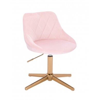 Beauty salons and beauticians stool HR1054CROSS pink vellum