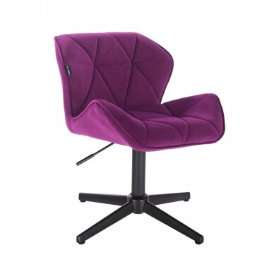 Beauty salons and beauticians stool HR111CROSS fuchsia velour