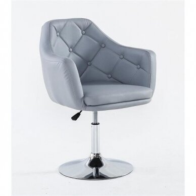 Beauty salons and beauticians stool HC831, gray eco-leather