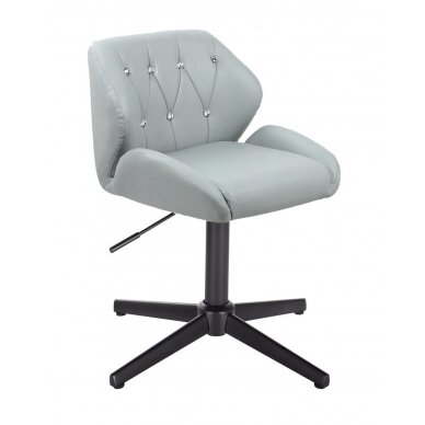 Master&#39;s chair with a stable base HC949CROSS, gray eco-leather