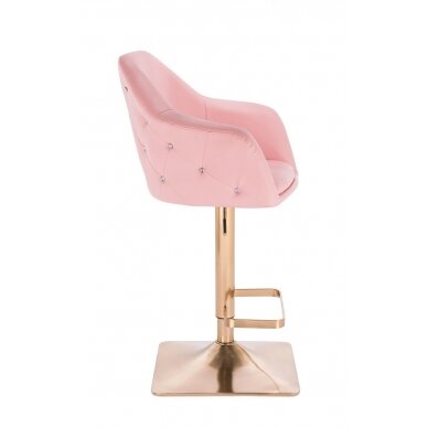 Profesionali makiažo kėdė grožio salonams HC547KW, rožinė eko oda 2