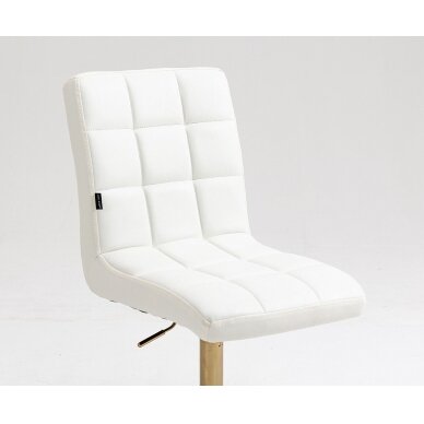 Beauty salons and beauticians stool HC1015CROSS, white eco-leather 2