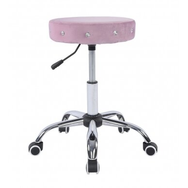 Professional masters chair for beauticians HC1102CK, lilac-colored velor