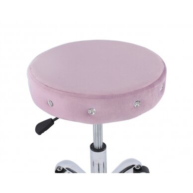 Professional masters chair for beauticians HC1102CK, lilac-colored velor 1