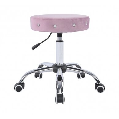 Professional masters chair for beauticians HC1102CK, lilac-colored velor 2