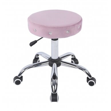 Professional masters chair for beauticians HC1102CK, lilac-colored velor 4