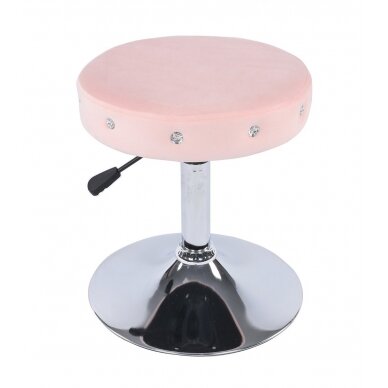 Profesionali meistro kėdutė grožio salonams bei kosmetologams HC1102CN, rožinis veliūras 3