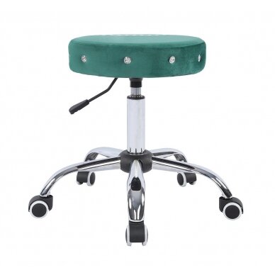 Professional master&#39;s chair for beauticians HC1102CK, dark green velor