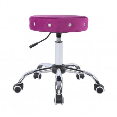 Professional master&#39;s chair for beauticians HC1102CK, lilac-colored velor