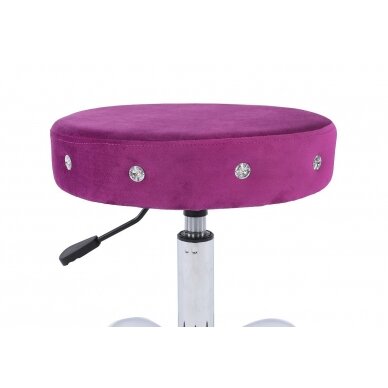 Professional master&#39;s chair for beauticians HC1102CK, lilac-colored velor 1