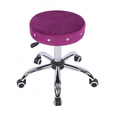 Professional master&#39;s chair for beauticians HC1102CK, lilac-colored velor 2