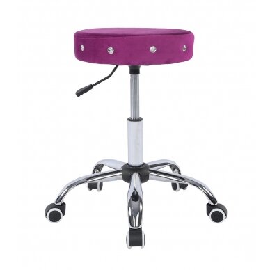 Professional master&#39;s chair for beauticians HC1102CK, lilac-colored velor 3