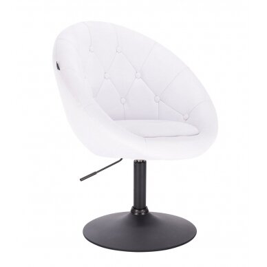 Beauty salons and beauticians stool  HC8516N, white eco-leather