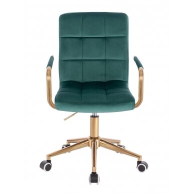 Professional beauty salons and beauticians stool HC1015KPK, green velor 1