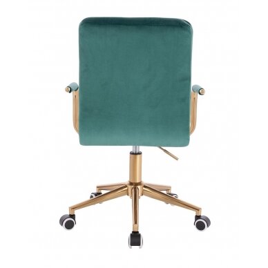 Professional beauty salons and beauticians stool HC1015KPK, green velor 3