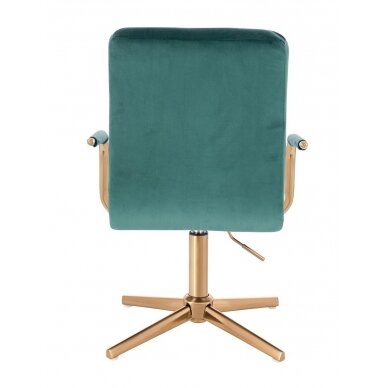 Beauty salons and beauticians stool HC1015PCROSS, green velor 1