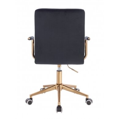 Professional beauty salons and beauticians stool HC1015KP, black velor 3