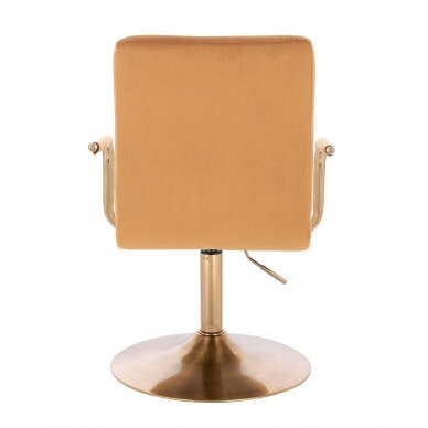 Beauty salons and beauticians stool HC1015NP, honey colour velour 3