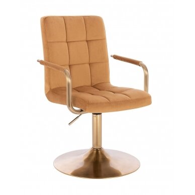 Beauty salons and beauticians stool HC1015NP, honey colour velour