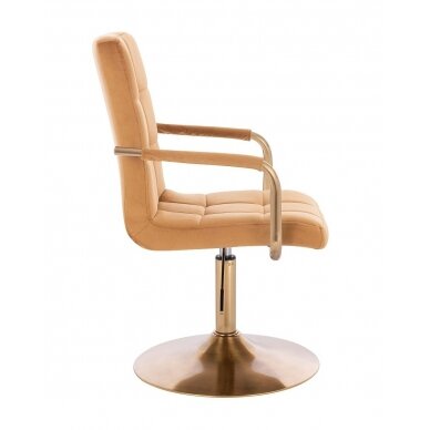 Beauty salons and beauticians stool HC1015NP, honey colour velour 2