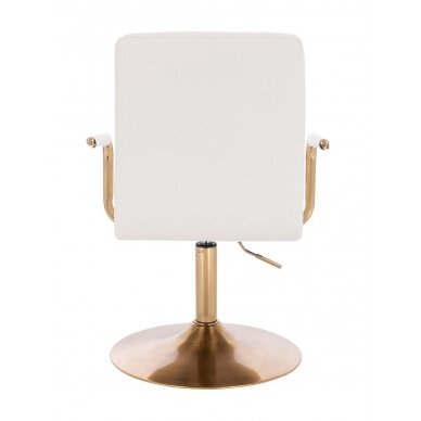 Beauty salons and beauticians stool HC1015NP, white eco-leather 3