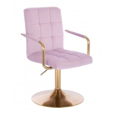 Beauty salons and beauticians stool HC1015NP, lilac velor